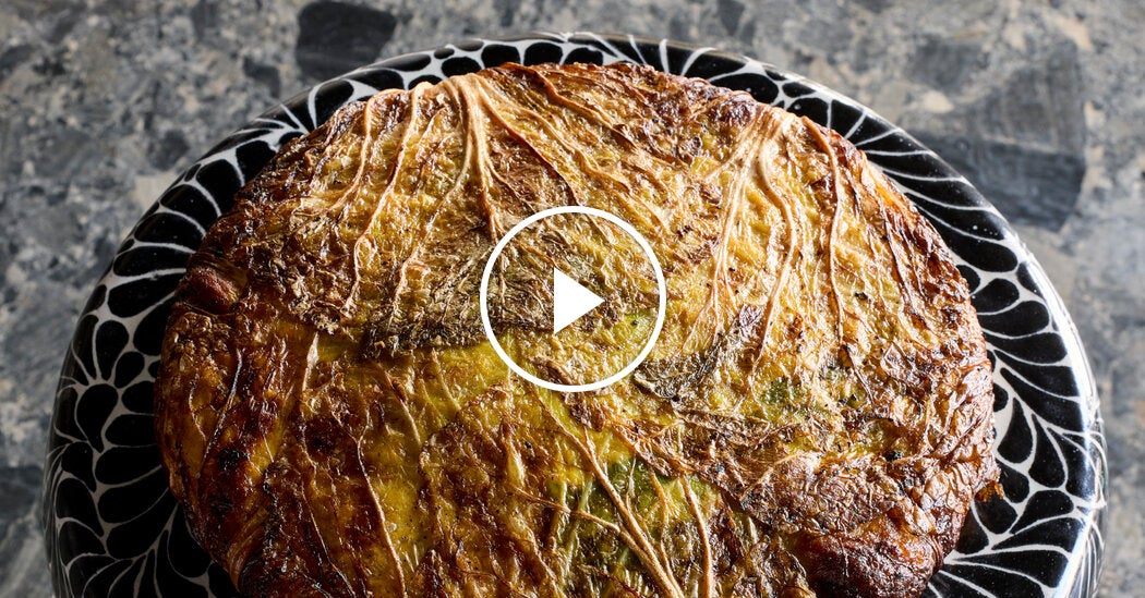 Yann Nury’s Cornbread Wrapped in Cabbage Leaves