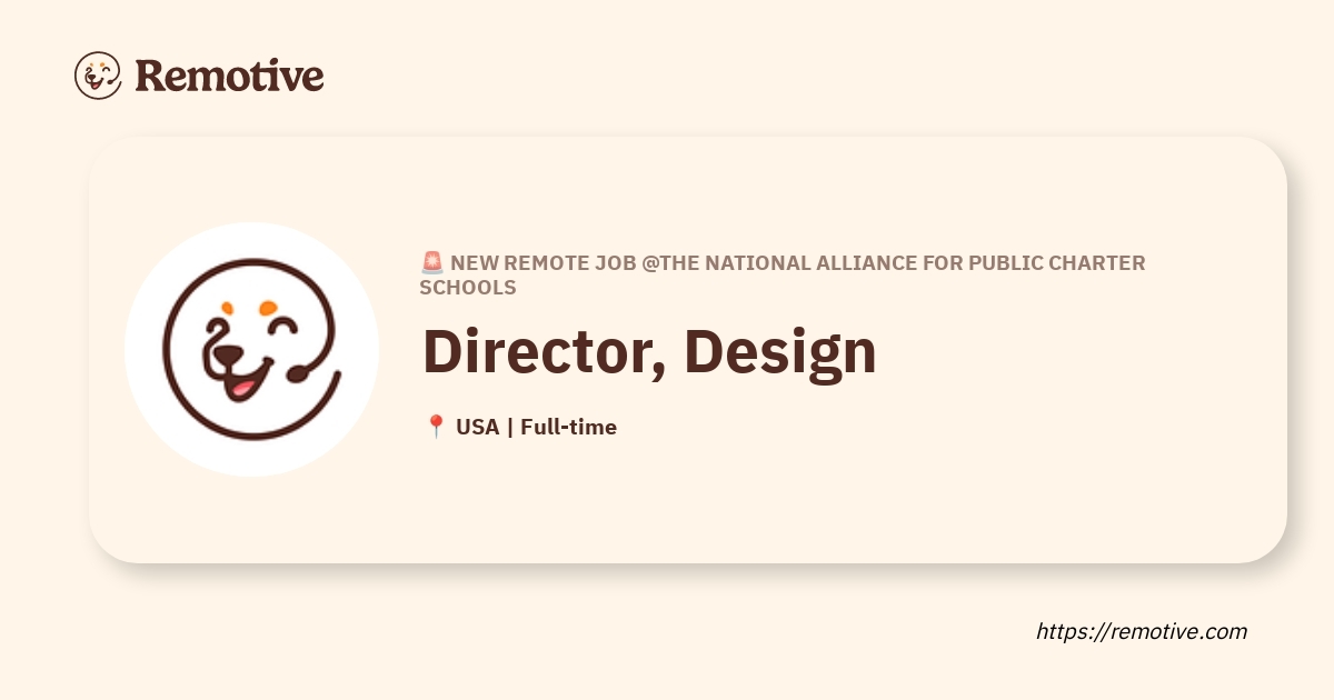 [Hiring] Director, Design @The National Alliance for Public Charter Schools