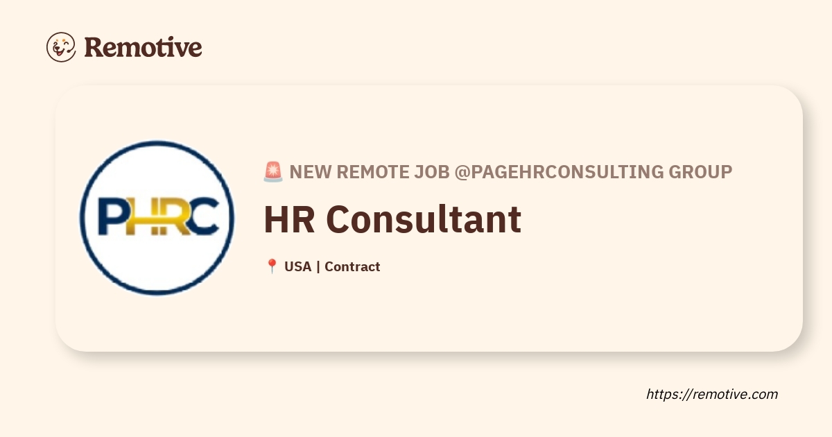 [Hiring] HR Consultant @PageHRConsulting Group