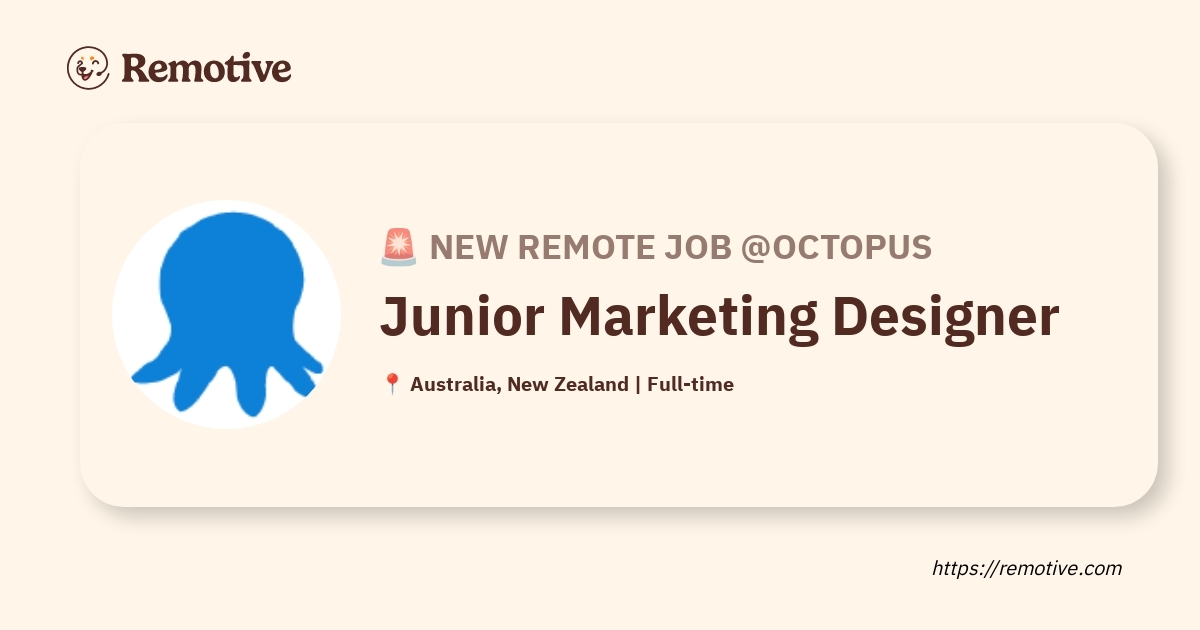 [Hiring] Junior Marketing Designer @Octopus