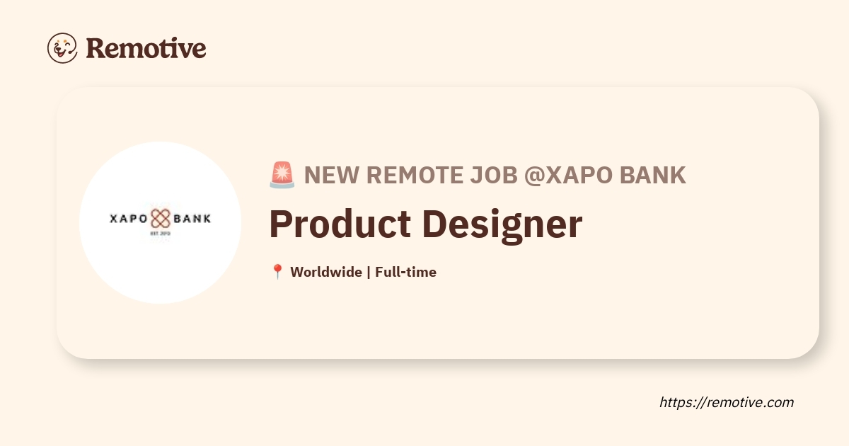 [Hiring] Product Designer @Xapo Bank