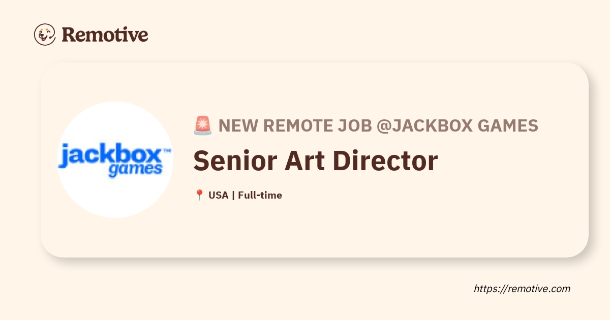 [Hiring] Senior Art Director @Jackbox Games