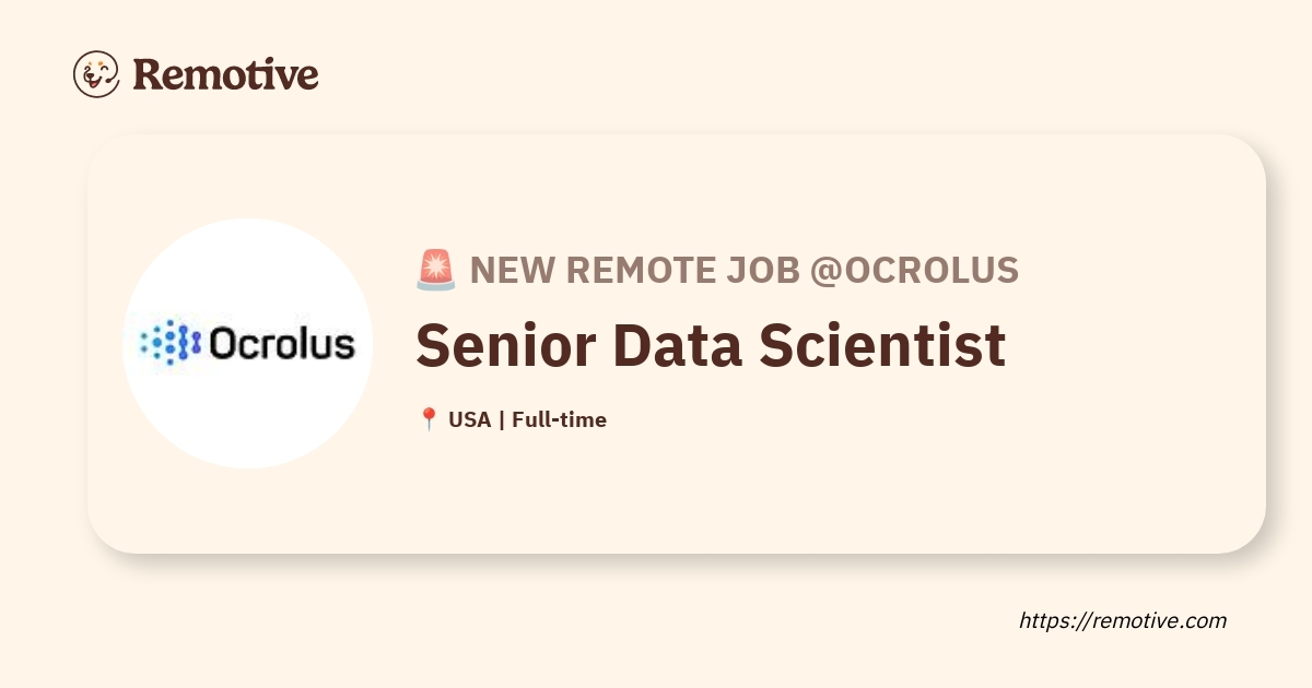 [Hiring] Senior Data Scientist @Ocrolus