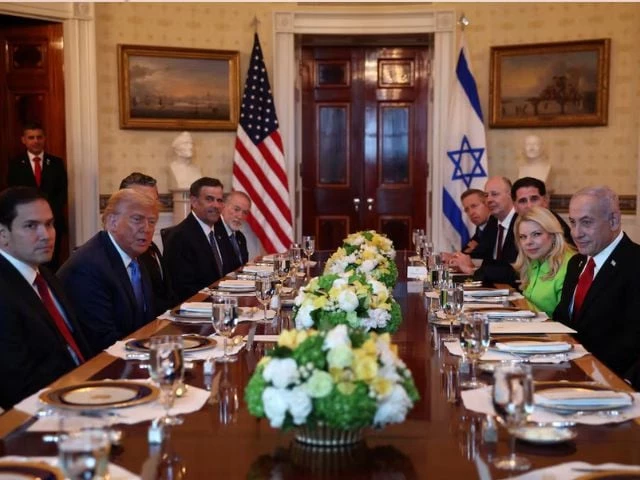 u s president donald trump meets with israeli prime minister benjamin netanyahu at the white house in washington d c u s july 7 2025 reuters kevin lamarqu
